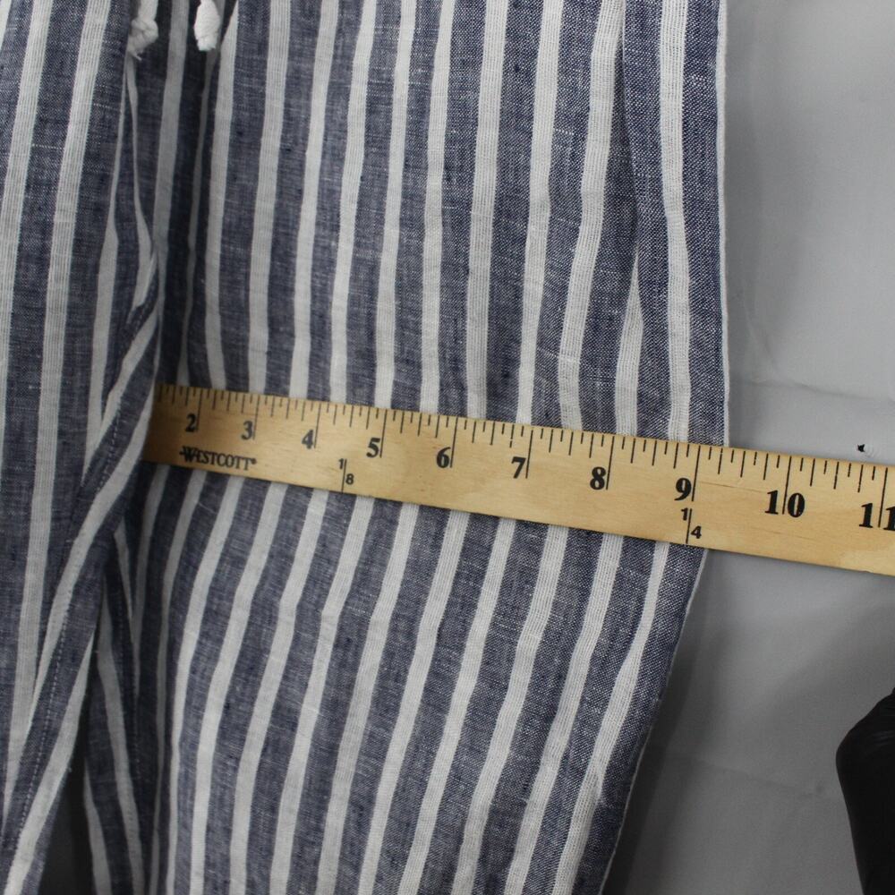 CP Shades Pants Womens XS Linen Striped White Blue Quiet Luxury Old Money Retro - Picture 8 of 11